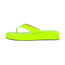 Fluorescent Green Flip Flop Slippers