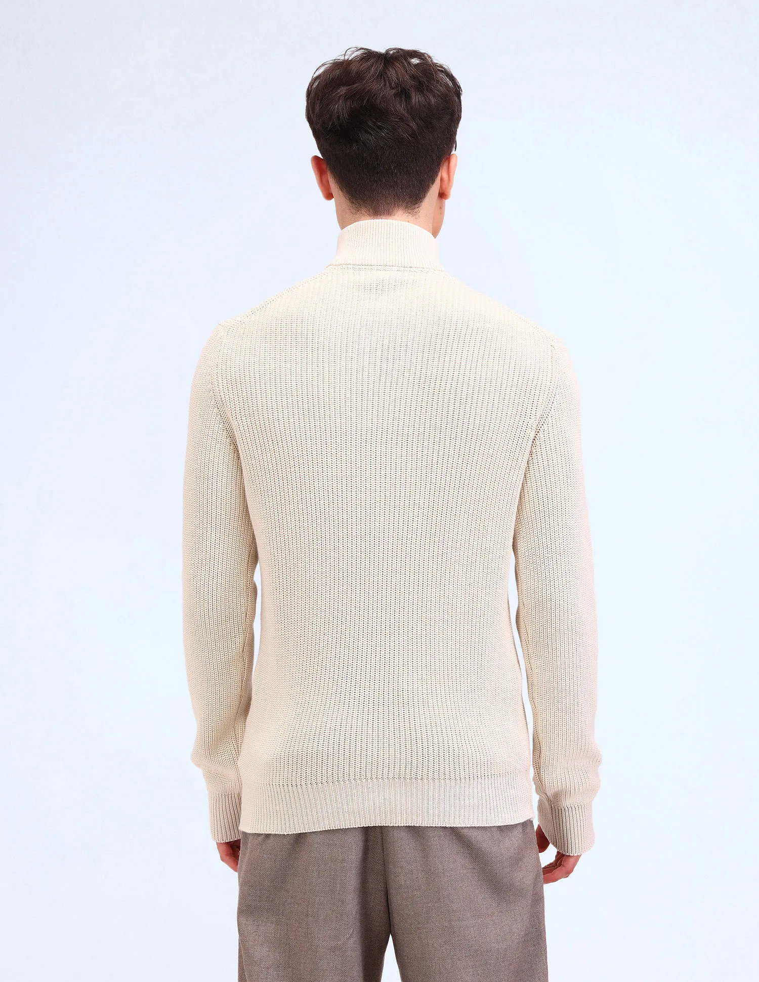 Flying Machine Textured Cotton Sweater