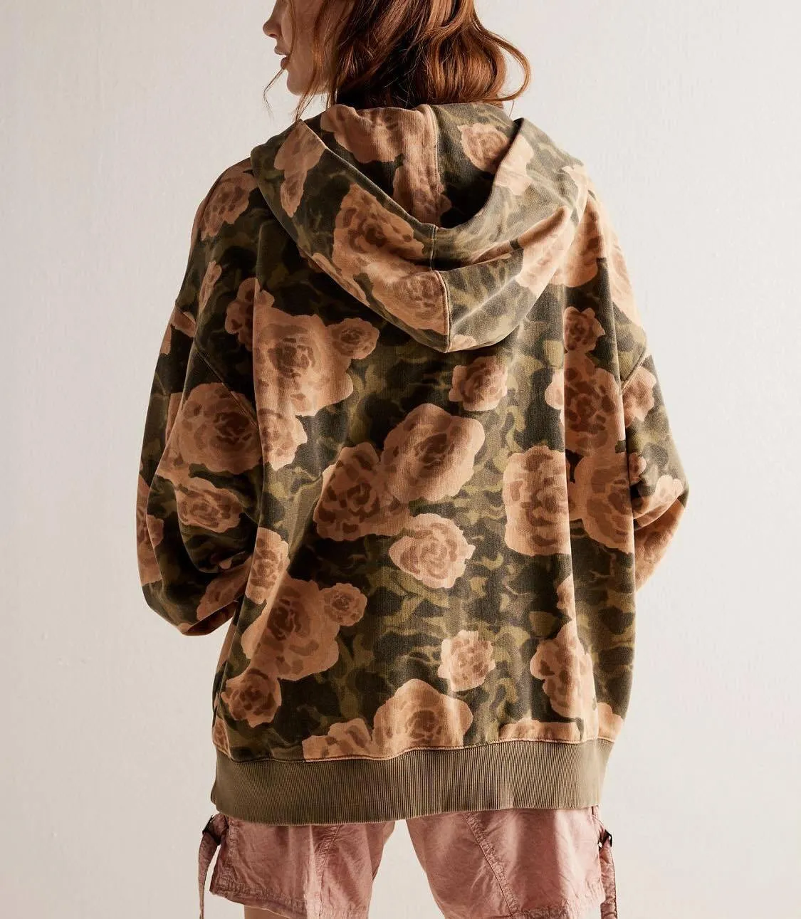 Free People  |Flower Patterns Long Sleeves Hoodies & Sweatshirts