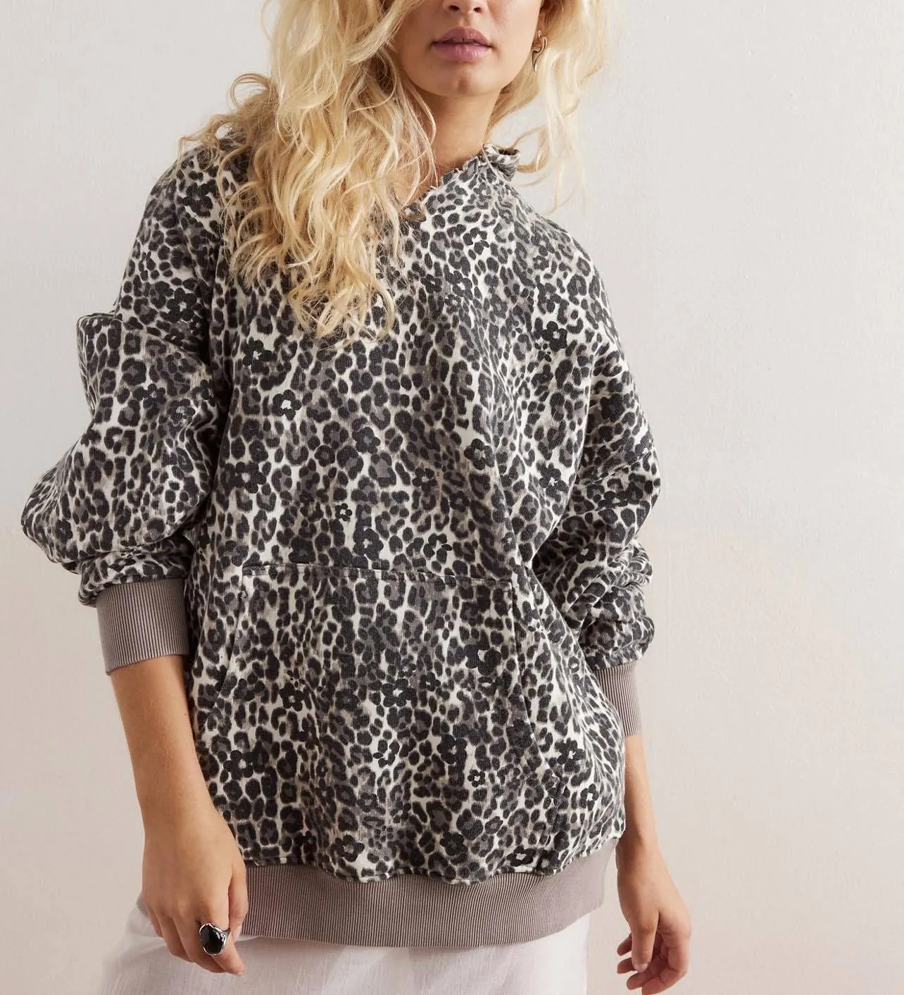 Free People  |Flower Patterns Long Sleeves Hoodies & Sweatshirts