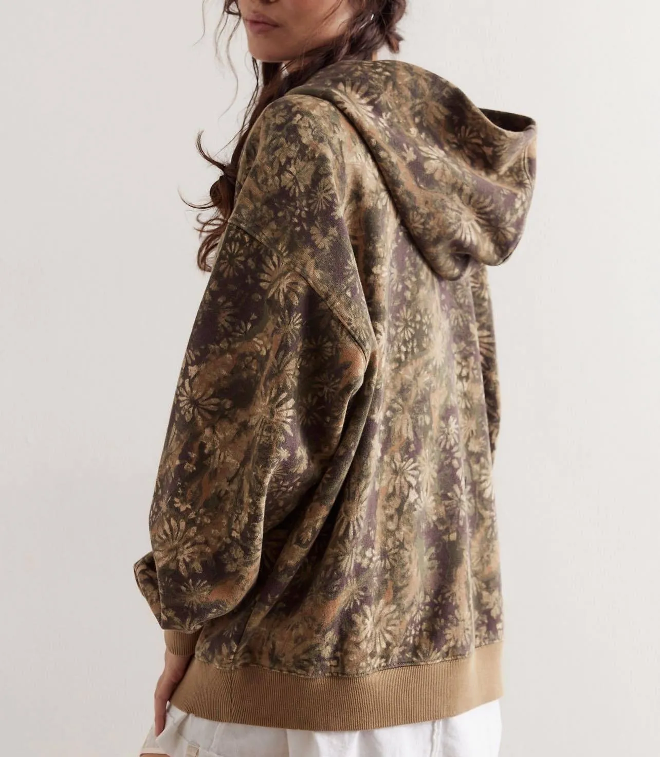 Free People  |Flower Patterns Long Sleeves Hoodies & Sweatshirts