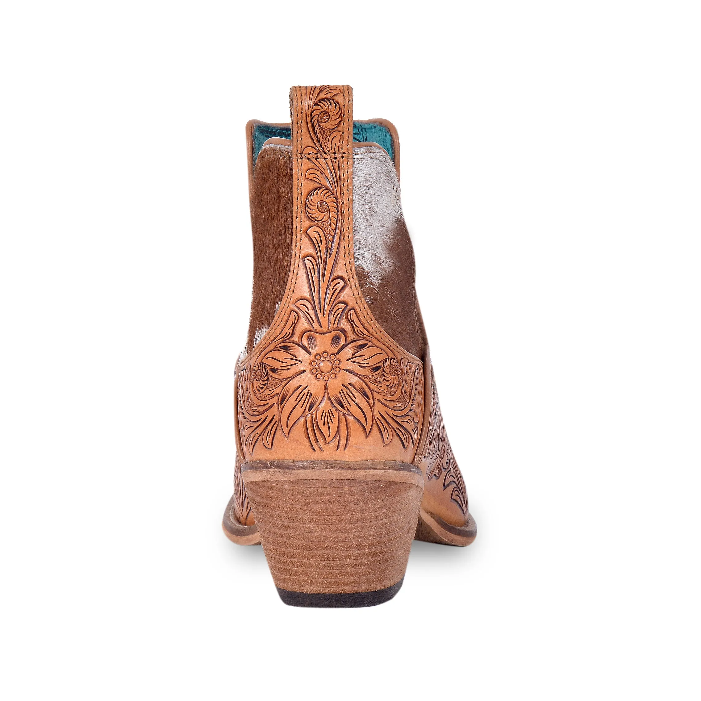 Frisco Hacienda Hair-on Hide & Hand-tooled Boots