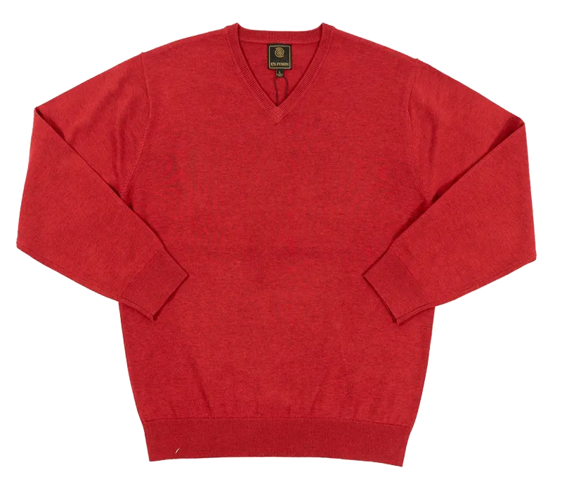 F/X Fusion Red LS V-Neck Sweater 