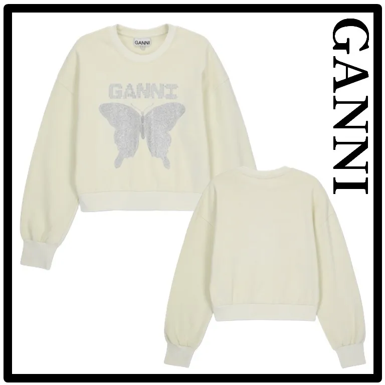 Ganni  |Street Style Logo Hoodies & Sweatshirts