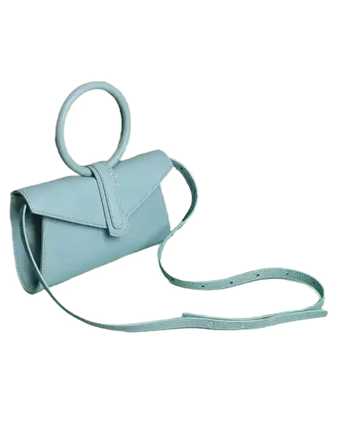 Geometrical Genuine Leather Handbag