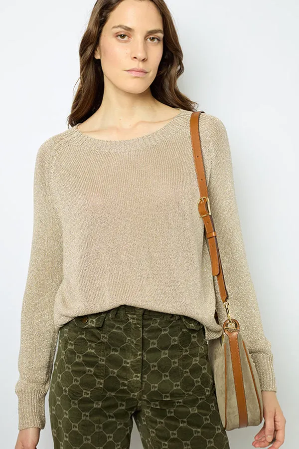 Gerard Darel JAYLIN GOLDEN LUREX SWEATER