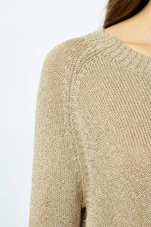 Gerard Darel JAYLIN GOLDEN LUREX SWEATER