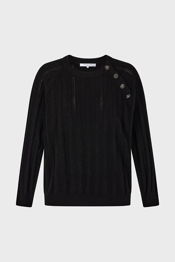 Gerard Darel JOSETTE RHINESTONE FINE WOOL SWEATER