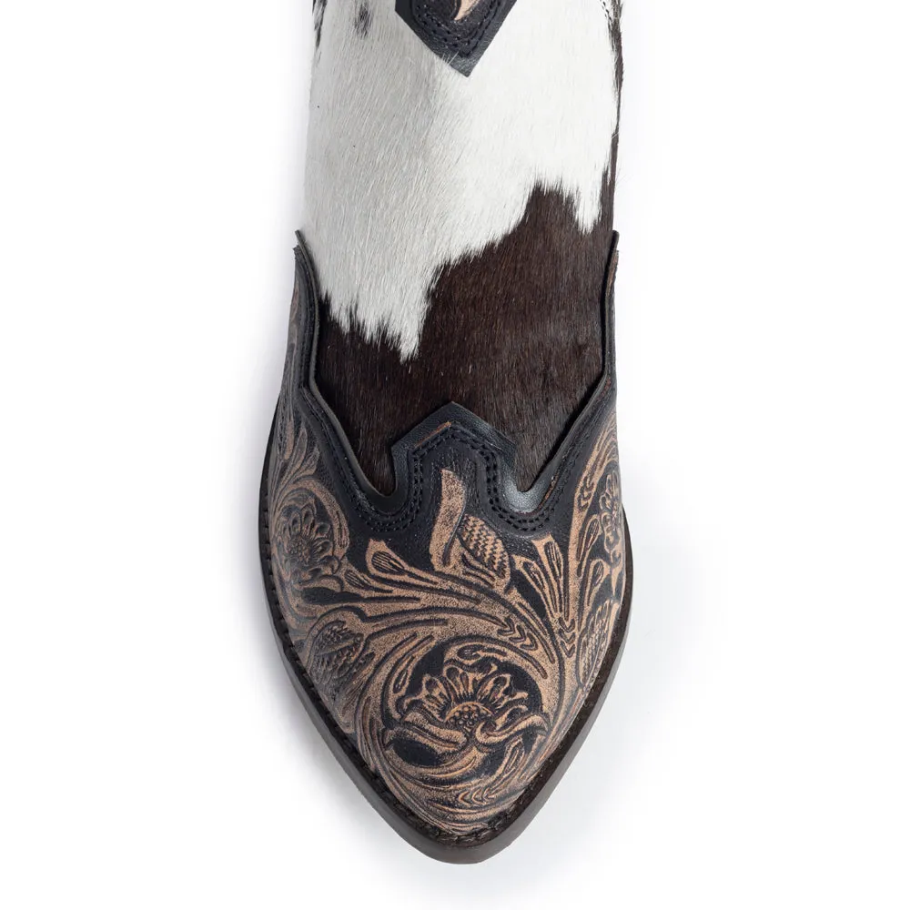 Glennchester Hair-on Hide & Hand-tooled Boots