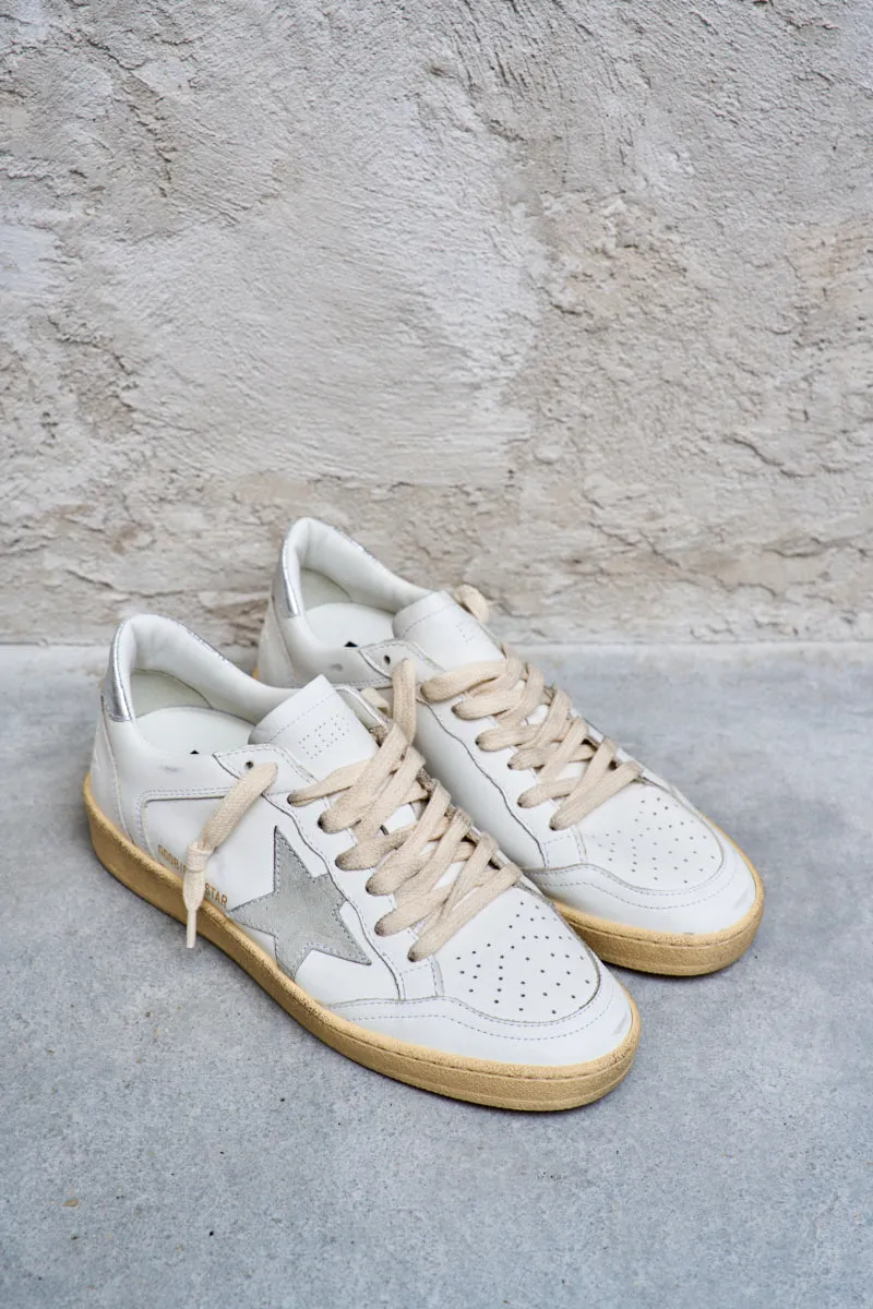 GOLDEN GOOSE Sneakers donna Ball Star con stella grigio ghiaccio