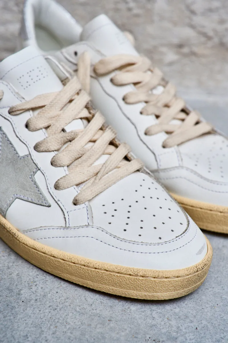 GOLDEN GOOSE Sneakers donna Ball Star con stella grigio ghiaccio