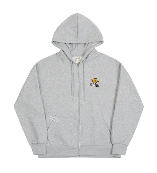 GRAVER  |[GRAVER]★DOT BOARD EMBROIDERY HOODIE ZIP-UP