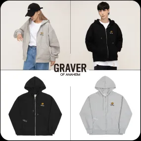 GRAVER  |[GRAVER]★DOT BOARD EMBROIDERY HOODIE ZIP-UP