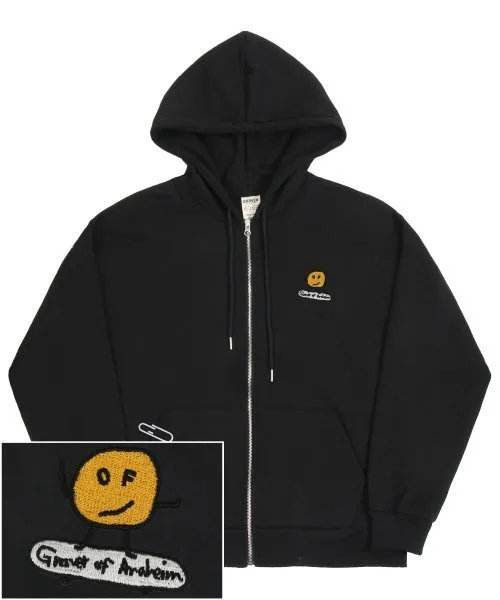 GRAVER  |[GRAVER]★DOT BOARD EMBROIDERY HOODIE ZIP-UP