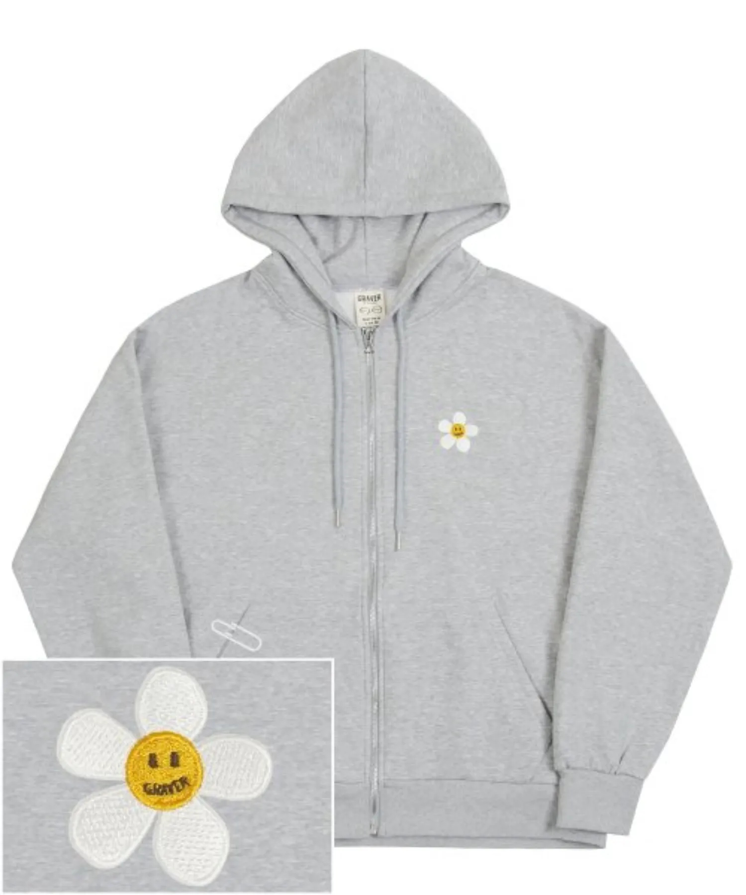 GRAVER  |[GRAVER]★FLOWER DOT EMBROIDERY HOODED ZIP-UP