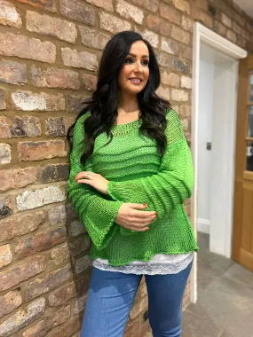 Green Loose Knit Jumper JoJo