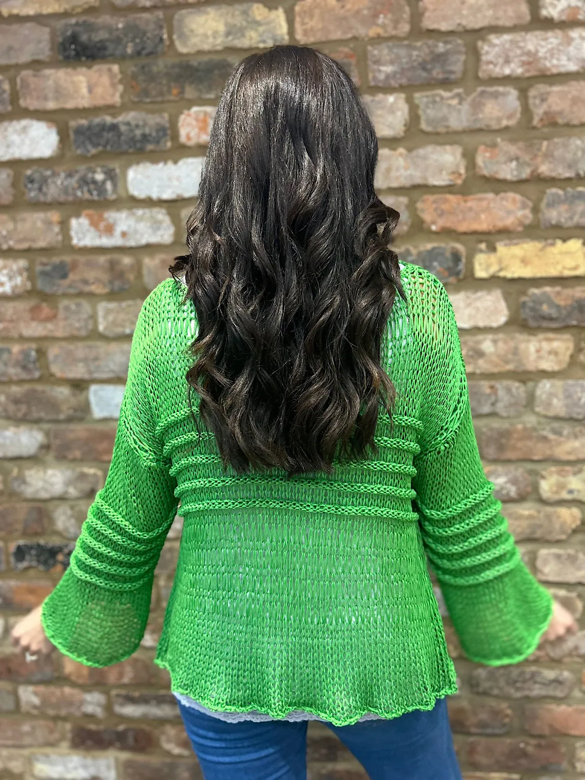 Green Loose Knit Jumper JoJo