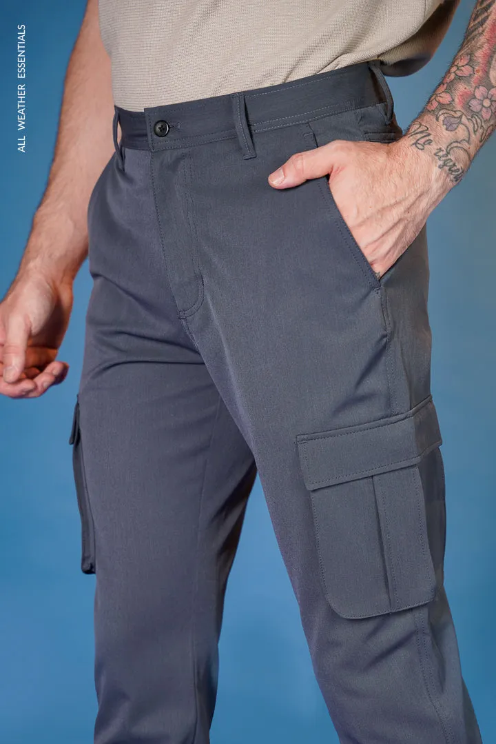 Grey All Weather Essential Cargo Stretch Pants