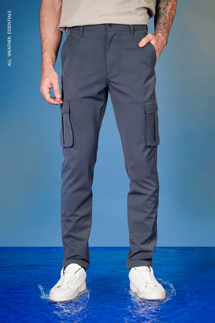 Grey All Weather Essential Cargo Stretch Pants