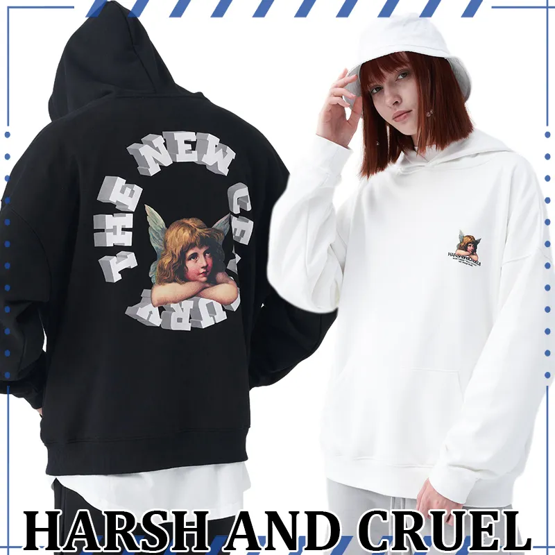 HARSH AND CRUEL  |Unisex Street Style Cotton Logo Hoodies