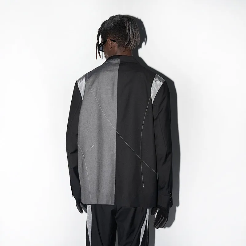 H/C Deconstructed Asymmetric Nylon Blazer