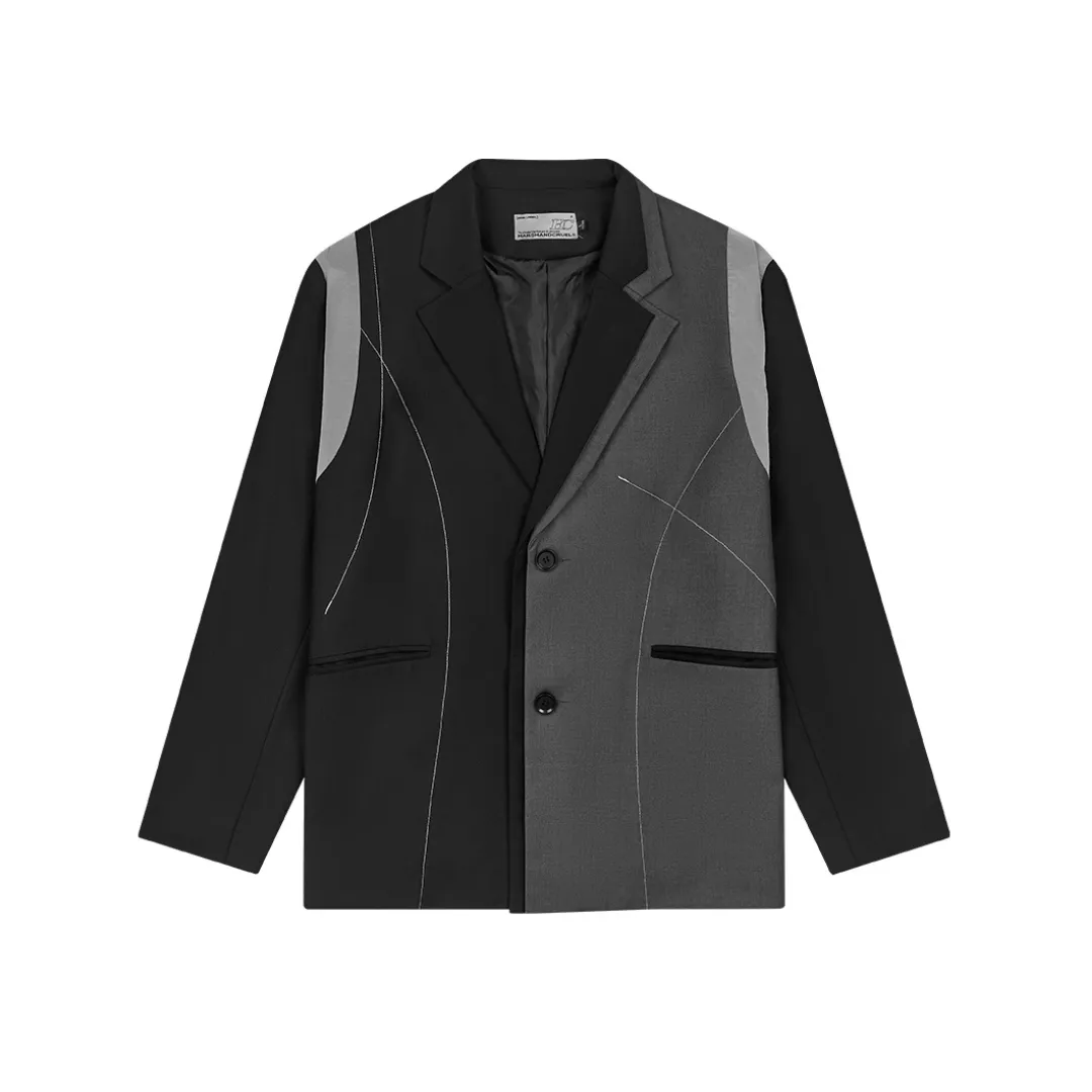 H/C Deconstructed Asymmetric Nylon Blazer