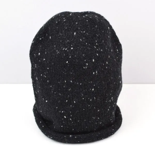 Hikaru Noguchi - Soft Tweed Beanie - Black