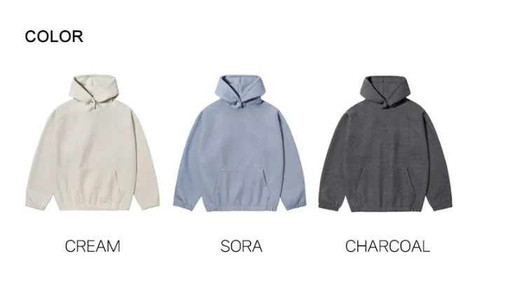 HUE  |Unisex Street Style Plain Oversized Hoodies