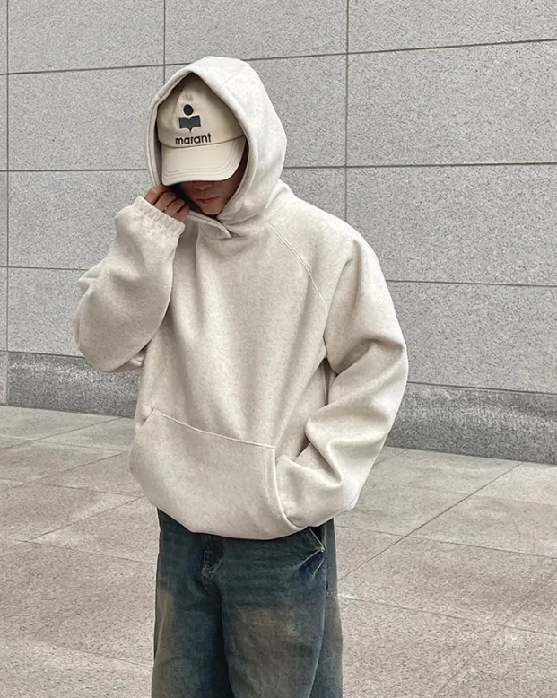 HUE  |Unisex Street Style Plain Oversized Hoodies