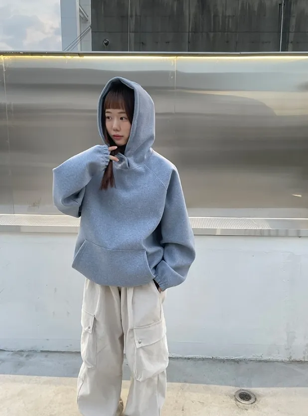 HUE  |Unisex Street Style Plain Oversized Hoodies