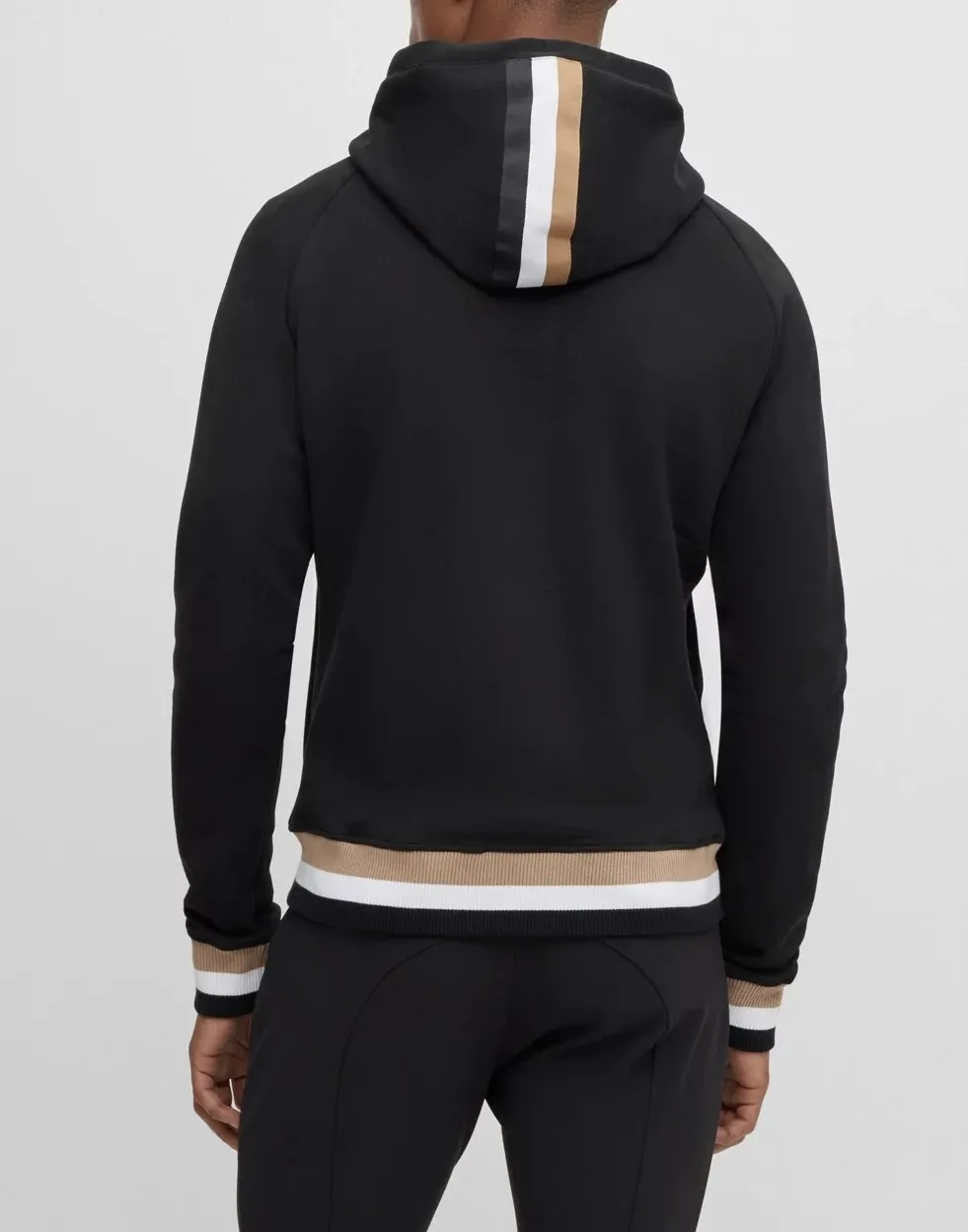 Hugo Boss  |Stripes Long Sleeves Cotton Logo Hoodies