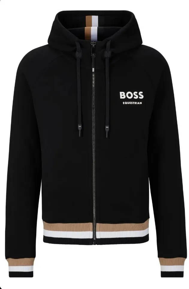 Hugo Boss  |Stripes Long Sleeves Cotton Logo Hoodies