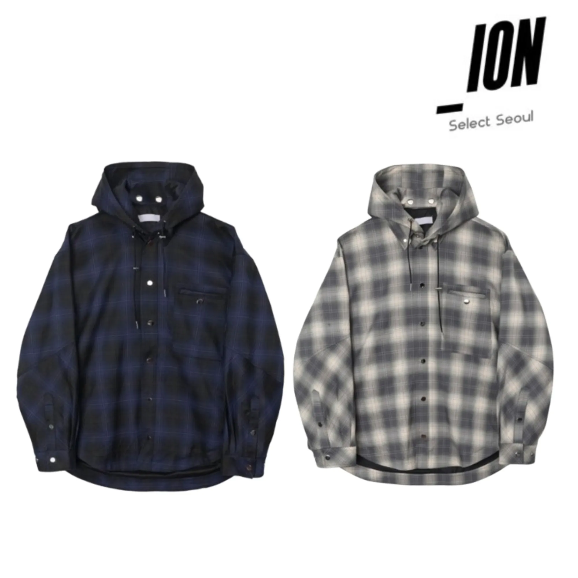 IONSEOUL  |Other Plaid Patterns Unisex Street Style Cotton Hoodies