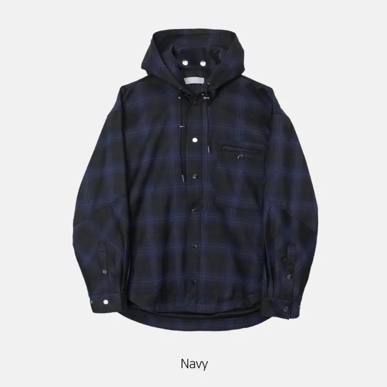 IONSEOUL  |Other Plaid Patterns Unisex Street Style Cotton Hoodies