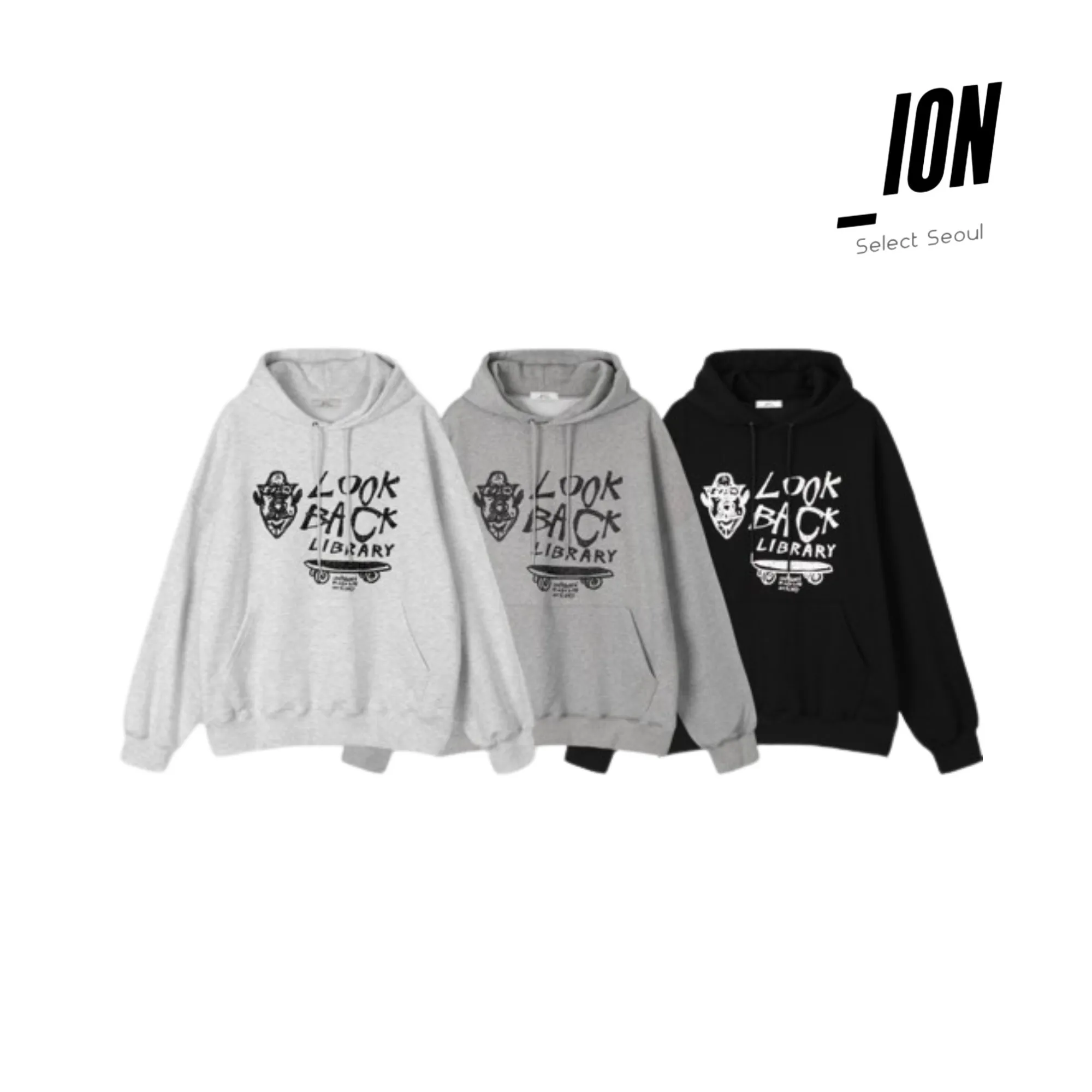 IONSEOUL  |Unisex Street Style Oversized Logo Hoodies