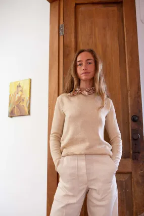 Isla Pima Cotton Sweater - Natural