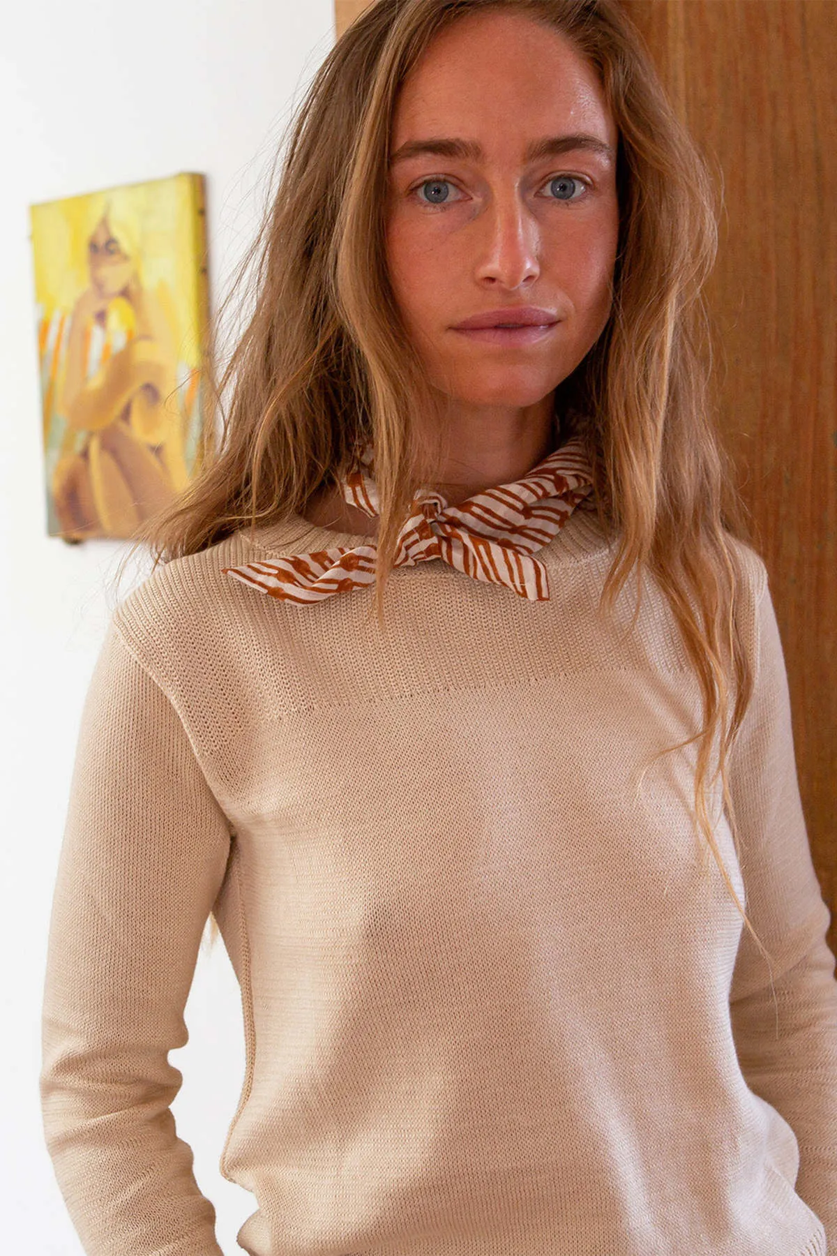 Isla Pima Cotton Sweater - Natural