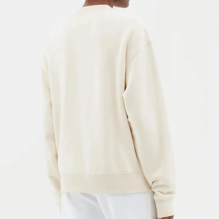 Jil Sander  |U-Neck Long Sleeves Plain Cotton Logo Hoodies & Sweatshirts