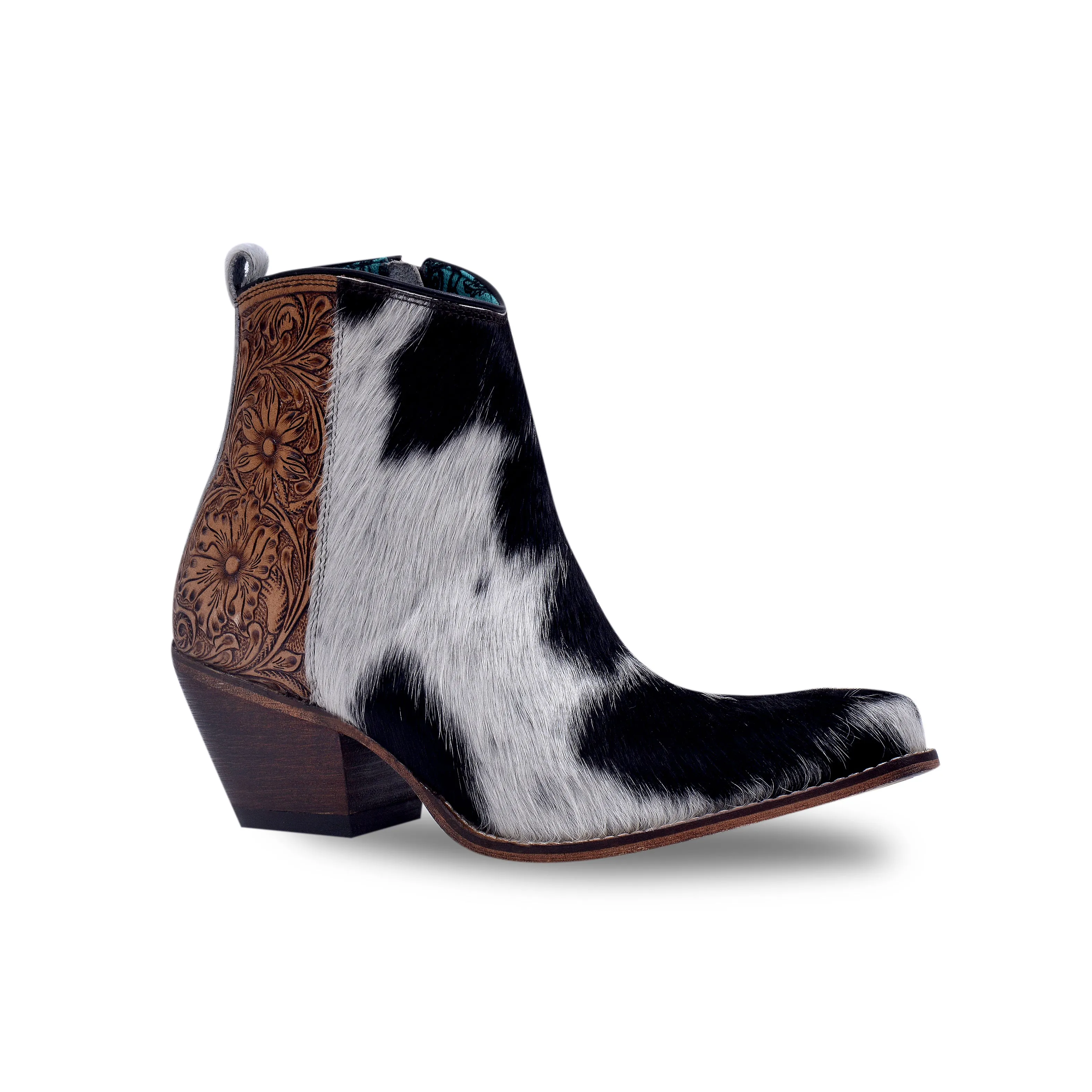 Laramie Plains Hair-on Hide & Hand-tooled Boots