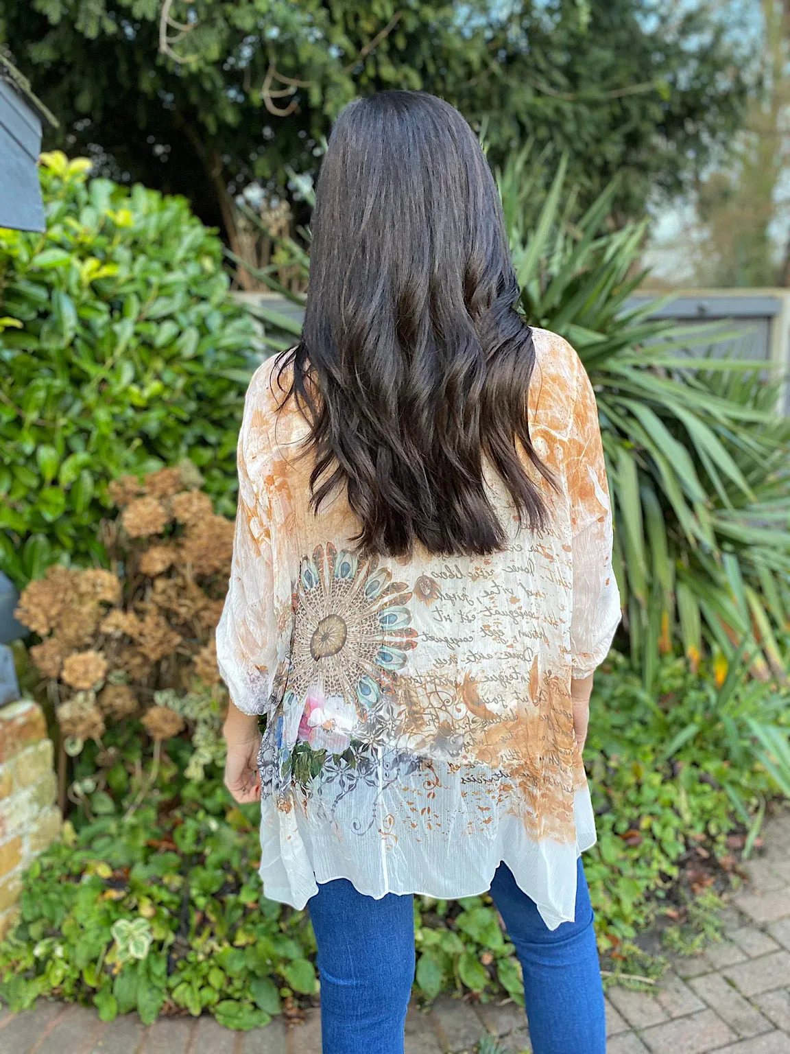 Layered Feather Pattern Top Diane