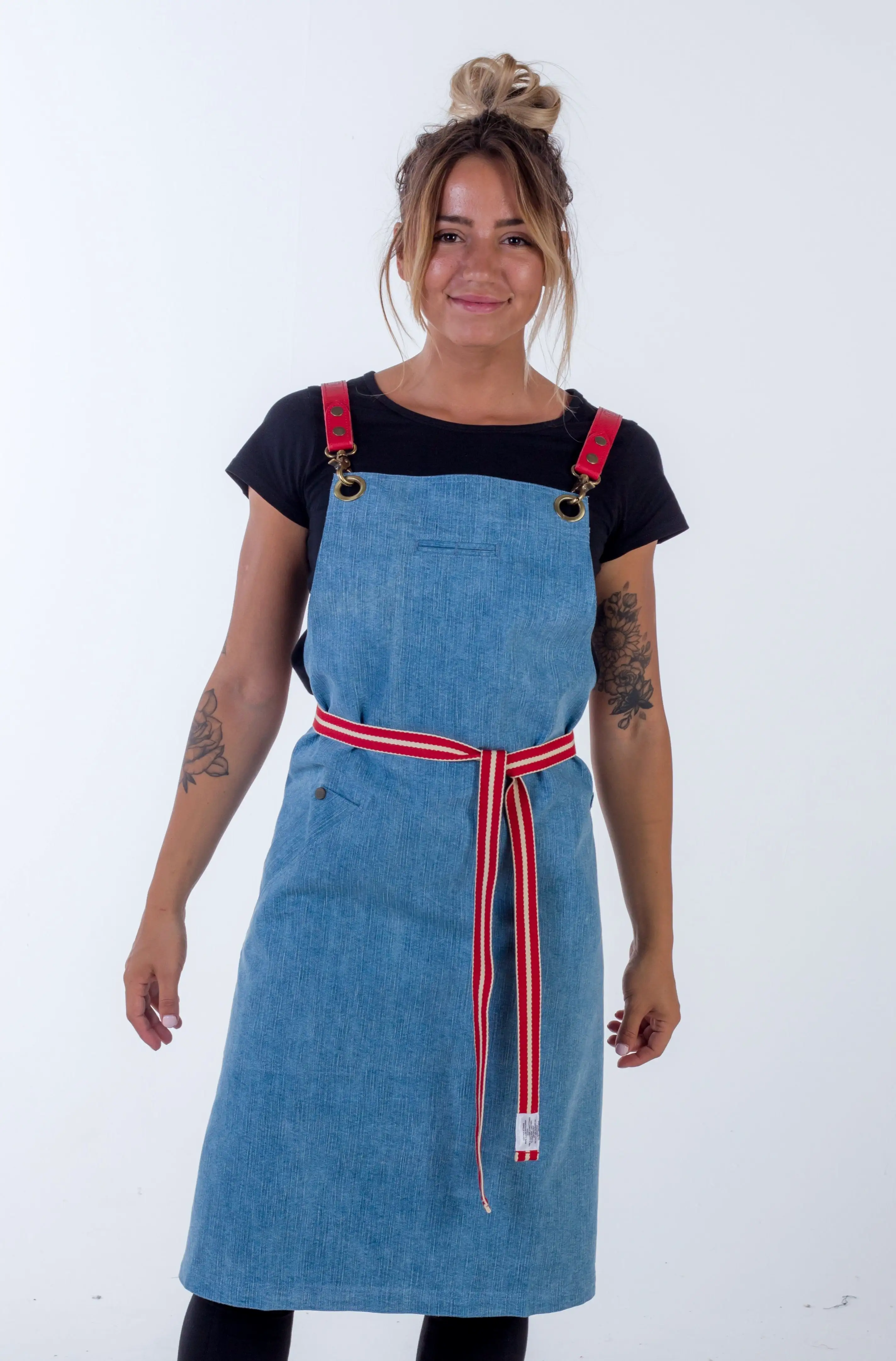 Light Blue Denim apron Natural