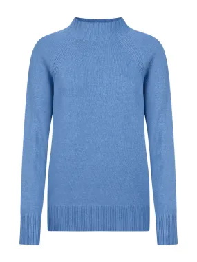 Lupetto in Cashmere Blend  - Azure Blue Mel.