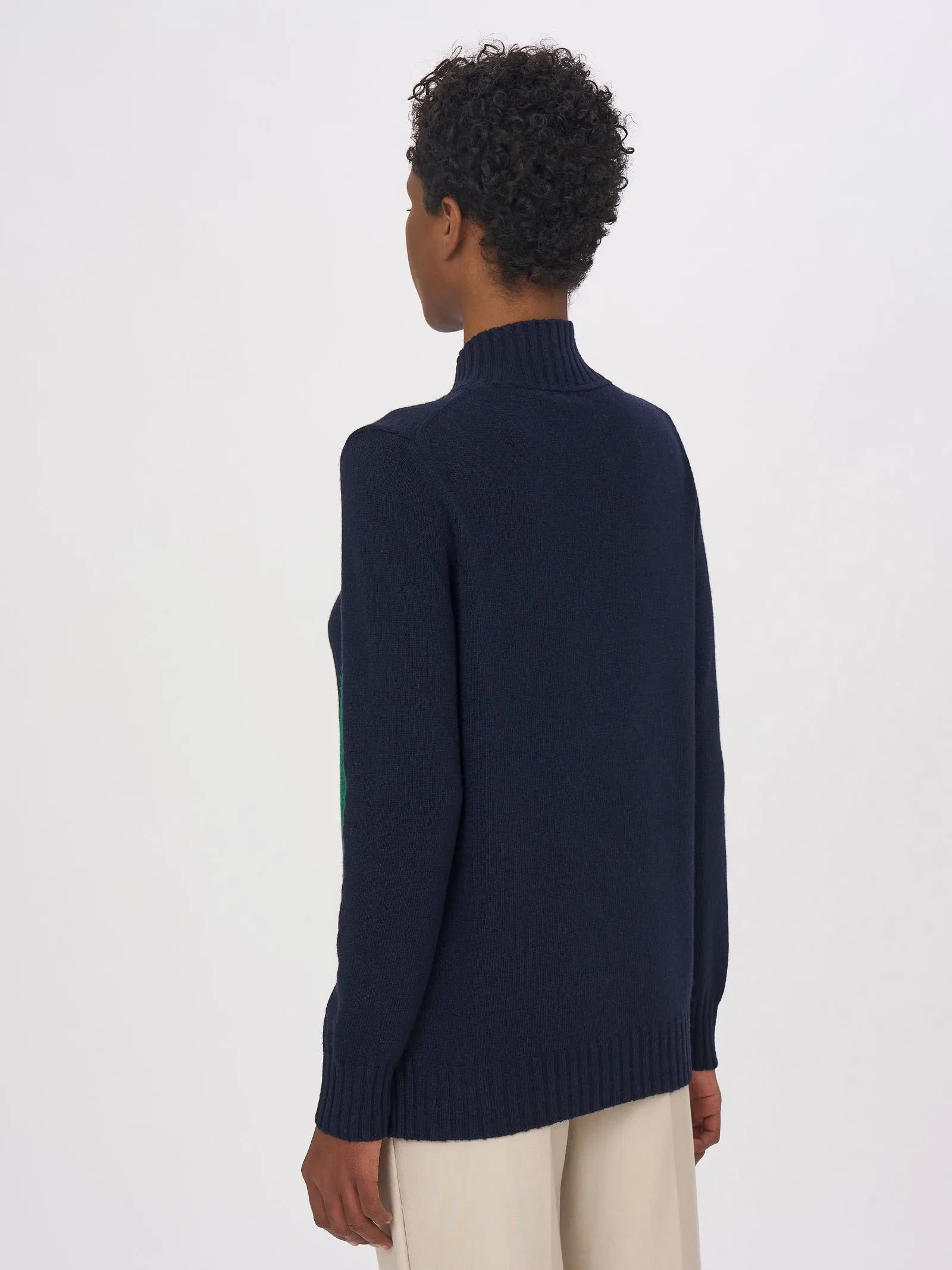 Lupetto in Cashmere Blend - Fant.Bleu