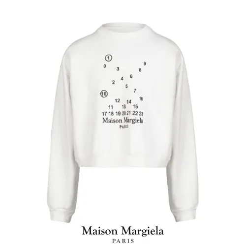 Maison Margiela  |U-Neck Long Sleeves Plain Cotton Logo Hoodies & Sweatshirts