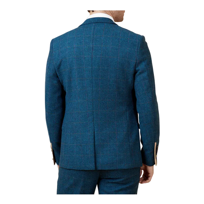 Marc Darcy Dion Tweed Check Suit Blazer