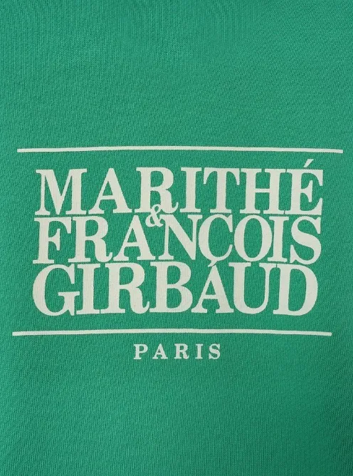 Marithe + Francois Girbaud  |Unisex Long Sleeves Cotton Logo Hoodies