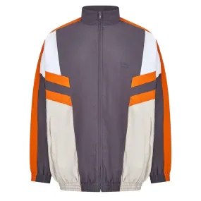 MARTINE ROSE PANELLED TRACK JACKET IN GREY MULTI