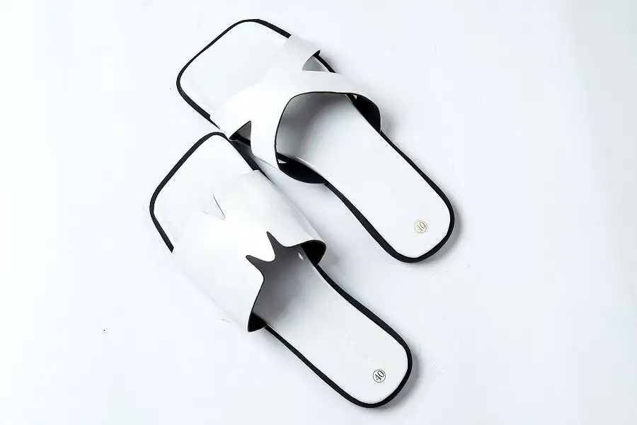 Maxine White Leather Sandal