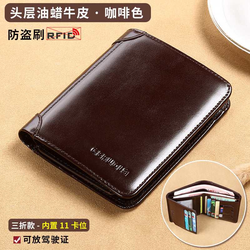 Men's genuine leather wallet