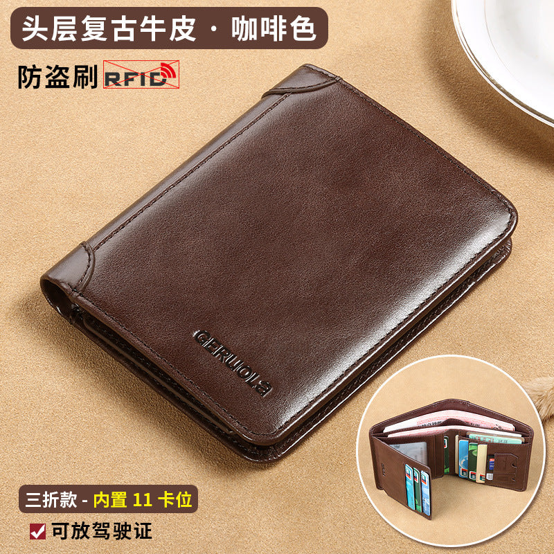 Men's genuine leather wallet